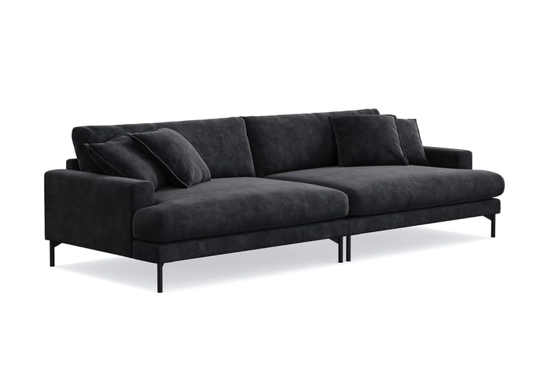 Menard Premium 5-sits Djup Soffa i Chenille - Svartt - Möbler - Soffa