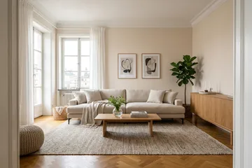 Menard Premium 5-sits Djup Soffa i Tyg - Beige - Möbler - Soffa