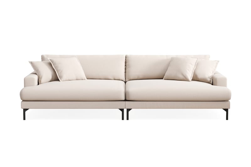 Menard Premium 5-sits Djup Soffa i Bouclé - Ljusbeige - Möbler - Soffa
