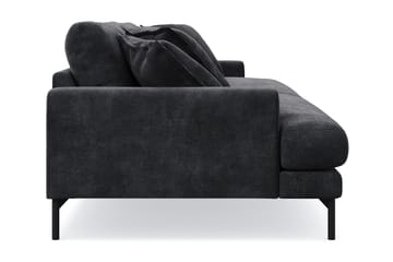 Menard Premium 5-sits Djup Soffa i Chenille - Trenza 01, Svart Chenille - Möbler - Soffa
