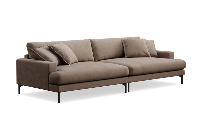 Menard Premium 5-sits Djup Soffa i Tyg - Brun - Möbler - Soffa