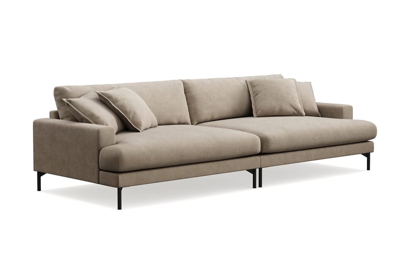 Menard Premium 5-sits Djup Soffa i Tyg - Brun - Möbler - Soffa
