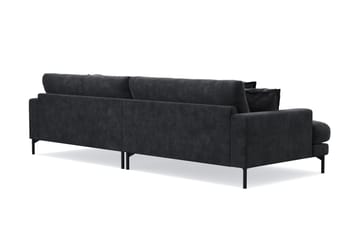 Menard Premium 5-sits Djup Soffa i Chenille - Trenza 01, Svart Chenille - Möbler - Soffa