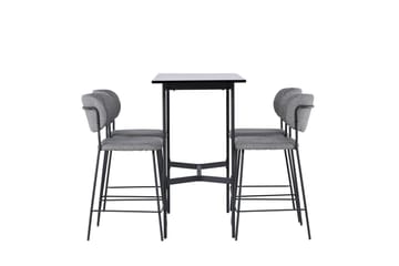 Rax Barbord 60 cm med 4 Bell Matstol Grå - Möbler - Bord & matgrupper