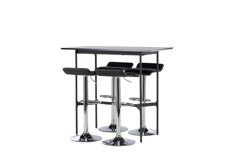 Rax Barbord 60 cm med 4 Jonna Matstol Svart - Möbler - Bord & matgrupper