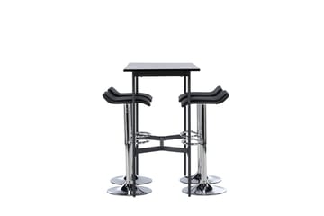 Rax Barbord 60 cm med 4 Jonna Matstol Svart - Möbler - Bord & matgrupper