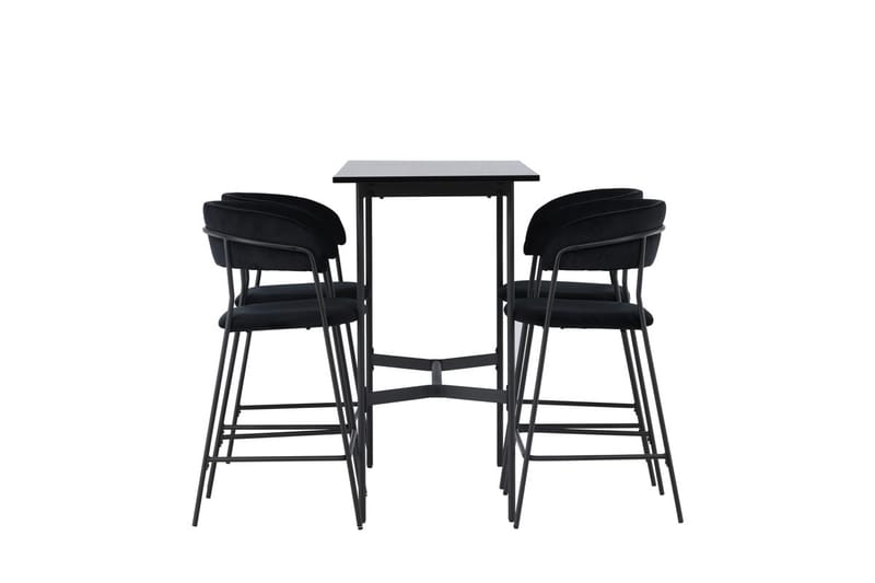 Rax Barbord 60 cm med 4 Lui Matstol Svart