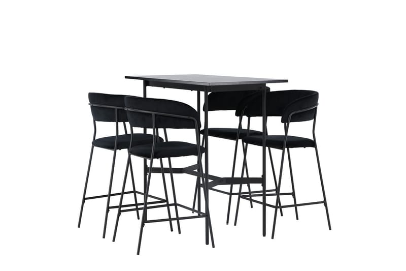 Rax Barbord 60 cm med 4 Lui Matstol Svart - Möbler - Bord & matgrupper