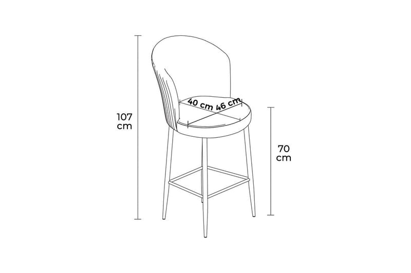 Redlands Bargrupp 46 cm - Svart - Möbler - Bord & matgrupper