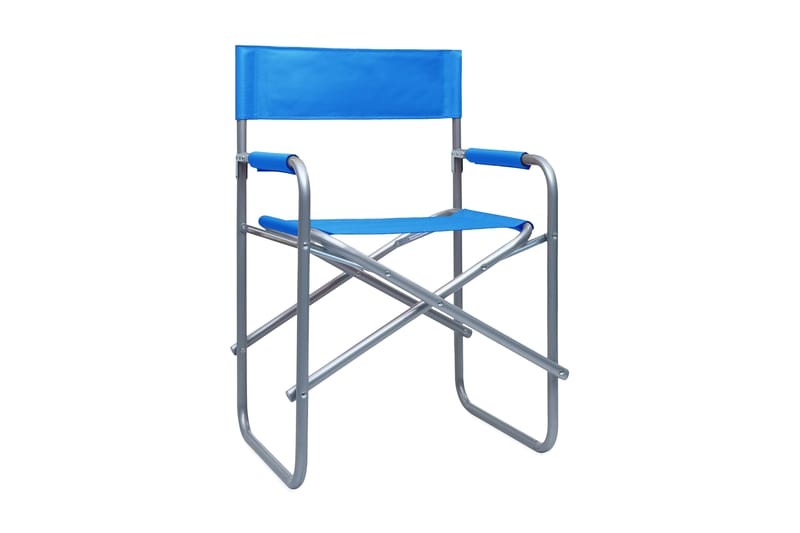 Regissörsstol 2 st stål blå - Blå - Stolar & fåtöljer
