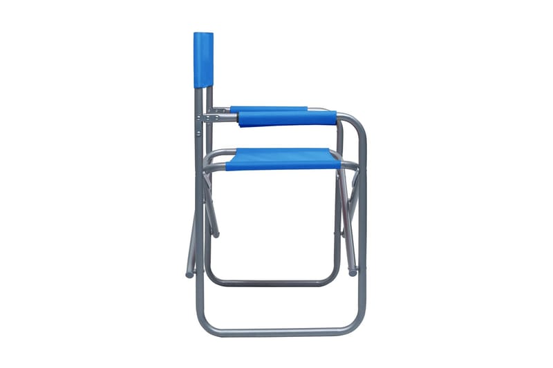 Regissörsstol 2 st stål blå - Blå - Stolar & fåtöljer