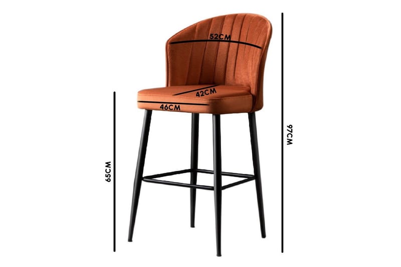 Rubi Bargrupp 52 cm - Röd/Svart - Möbler - Bord & matgrupper