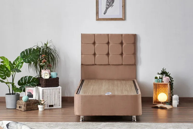 Adilen Kontinentalsäng 100x200 cm - Ljusbrun - Möbler - Säng - Komplett sängpaket