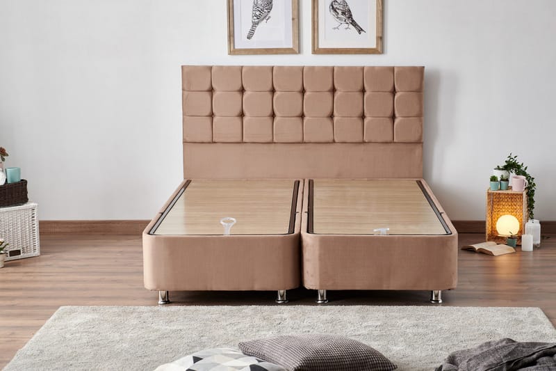 Adilen Kontinentalsäng 150x200 cm - Ljusbrun - Möbler - Säng - Komplett sängpaket
