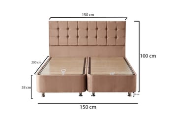 Adilen Kontinentalsäng 150x200 cm - Ljusbrun - Möbler - Säng - Komplett sängpaket