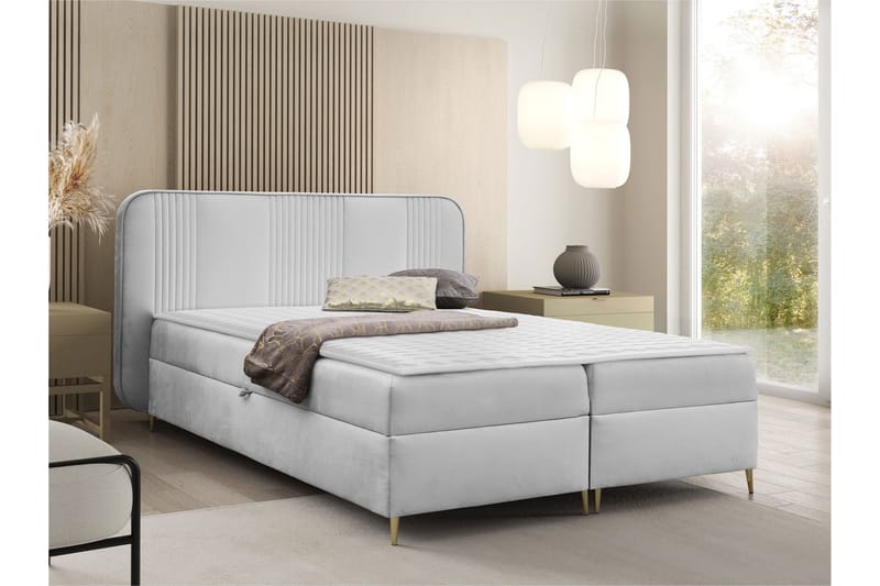 Alani Sängpaket Kontinentalsäng 120x200 cm - Grå - Möbler - Säng - Komplett sängpaket