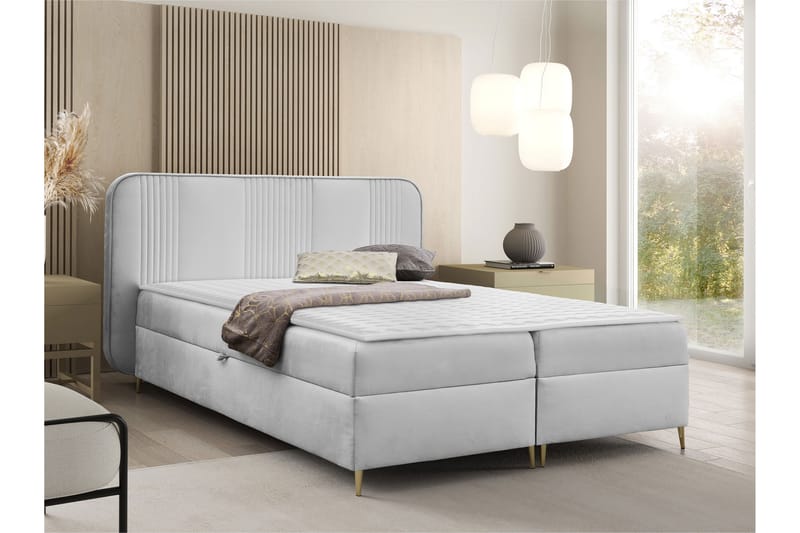 Alani Sängpaket Kontinentalsäng 140x200 cm - Grå - Möbler - Säng - Komplett sängpaket