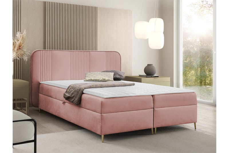 Alani Sängpaket Kontinentalsäng 180x200 cm - Rosa - Möbler - Säng - Komplett sängpaket