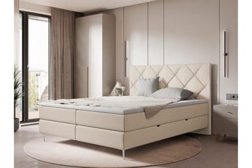 Alasia Sängpaket Kontinentalsäng 140x200 cm - Beige - Möbler - Säng - Komplett sängpaket