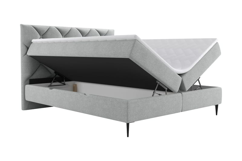 Alasia Sängpaket Kontinentalsäng 160x200 cm - Grå - Möbler - Säng - Komplett sängpaket