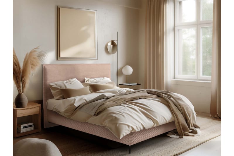 Alaudin Sängram 160x200 cm - Rosa - Möbler - Säng - Sängram & sängstomme