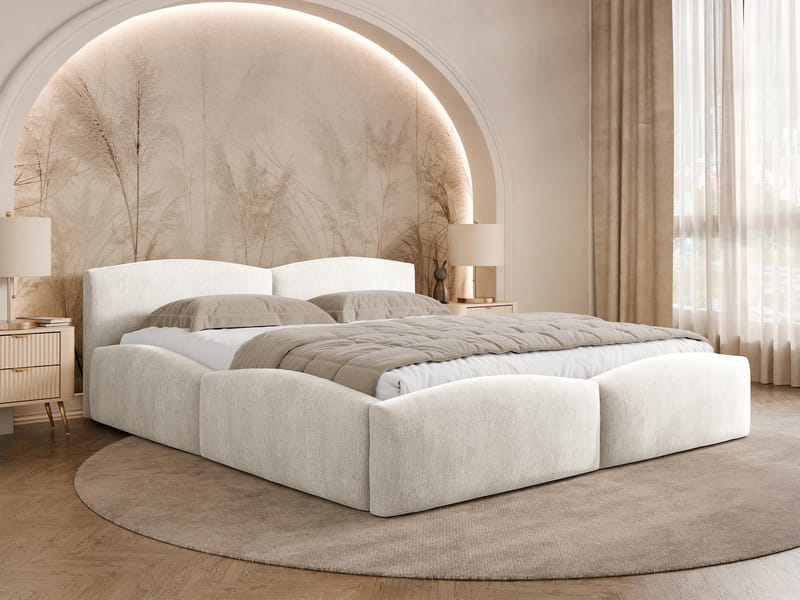 Aldrosen Sängram med förvaring 180x200 cm - beige - Möbler - Säng - Sängram & sängstomme