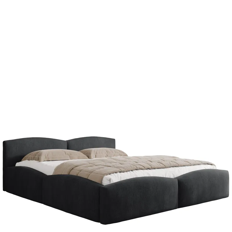 Aldrosen Sängram med förvaring 180x200 cm, svart