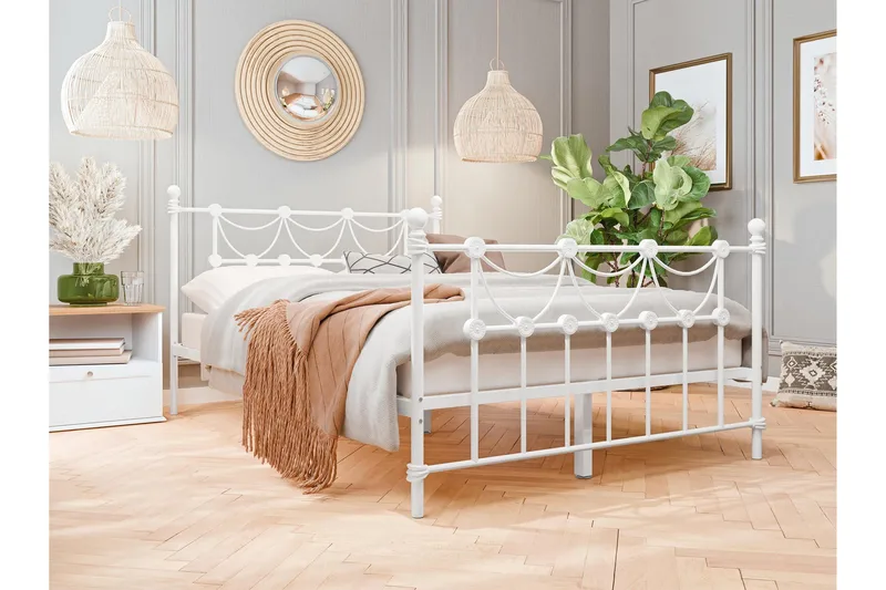 Alexa Sängram 140x200 cm - Vit - Möbler - Säng - Sängram & sängstomme