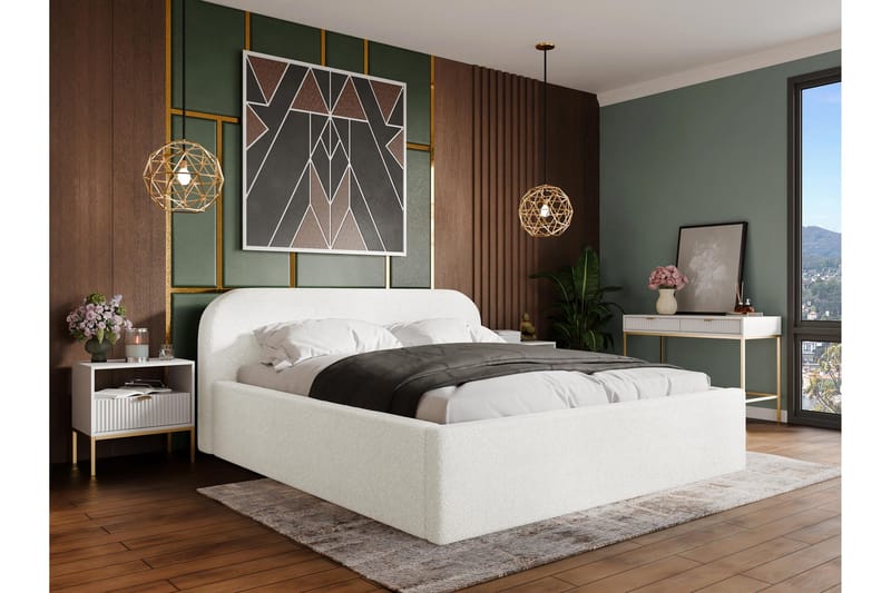 Alfiya Sängram 140x200 cm - Vit - Möbler - Säng - Sängram & sängstomme