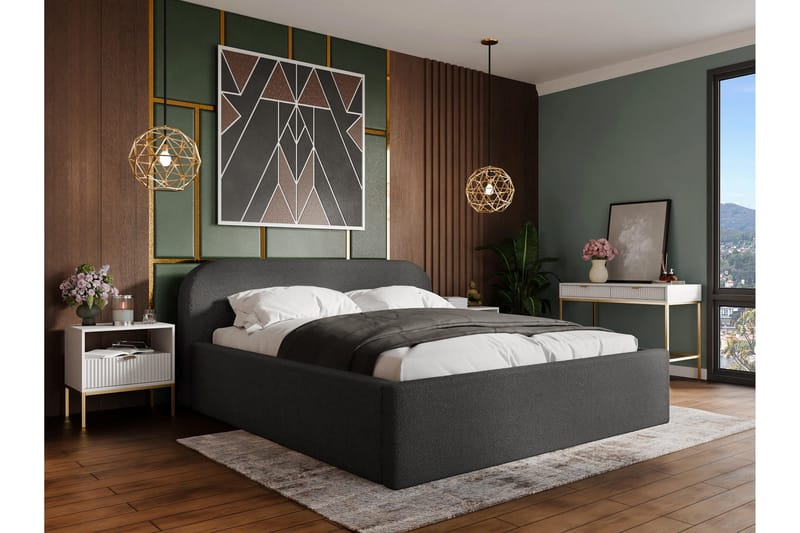 Alfiya Sängram 160x200 cm - Svart - Möbler - Säng - Sängram & sängstomme