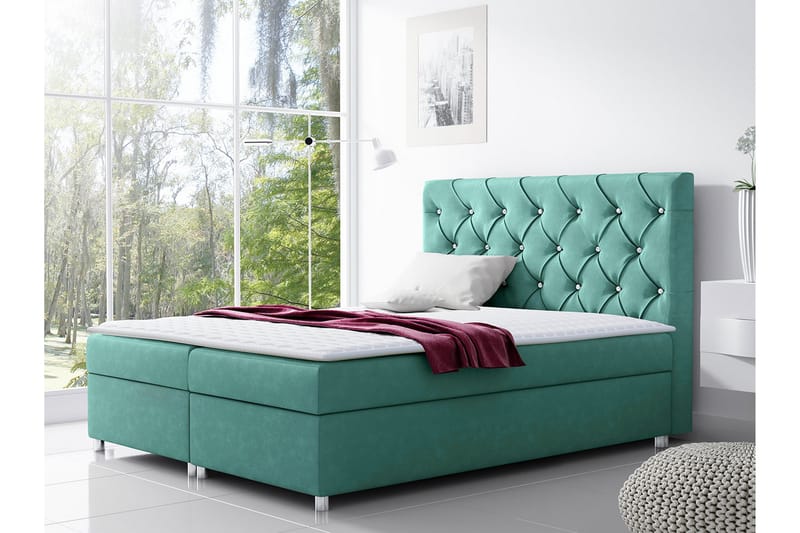 Alida Sängpaket Kontinentalsäng 160x200 cm - Turkos - Möbler - Säng - Komplett sängpaket