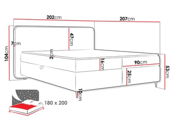 Allgunnen Sängpaket Kontinentalsäng 180x200 cm - Beige - Möbler - Säng - Komplett sängpaket