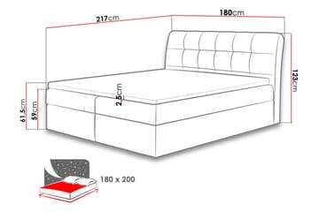 Alvik Kontinentalsäng 180x200 - Grå - Möbler - Säng - Kontinentalsäng
