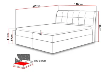 Alvik Sängpaket Kontinentalsäng 120x200 cm - Svart - Möbler - Säng - Komplett sängpaket