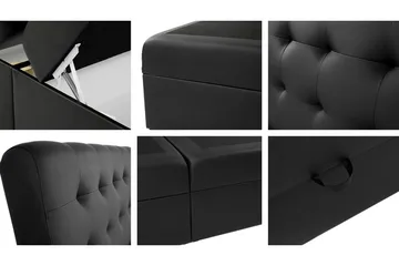 Alvik Sängpaket Kontinentalsäng 120x200 cm - Svart - Möbler - Säng - Komplett sängpaket
