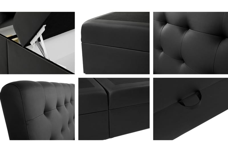 Alvik Sängpaket Kontinentalsäng 120x200 cm - Svart - Möbler - Säng - Komplett sängpaket