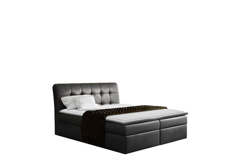 Alvik Sängpaket Kontinentalsäng 200x200 cm, Svart