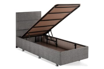 Argentu Kontinentalsäng 100x200 cm - Grå - Möbler - Säng - Komplett sängpaket