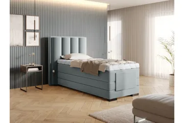 Banti Ställbar Kontinentalsäng 90x200 cm - Grå - Möbler - Säng - Enkelsäng