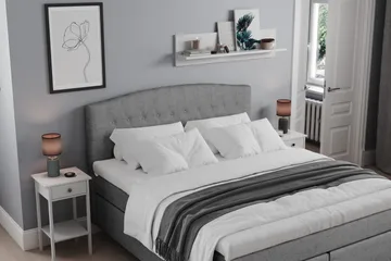 Belda Kontinentalsäng 160x200Fast - Grå - Möbler - Säng - Kontinentalsäng