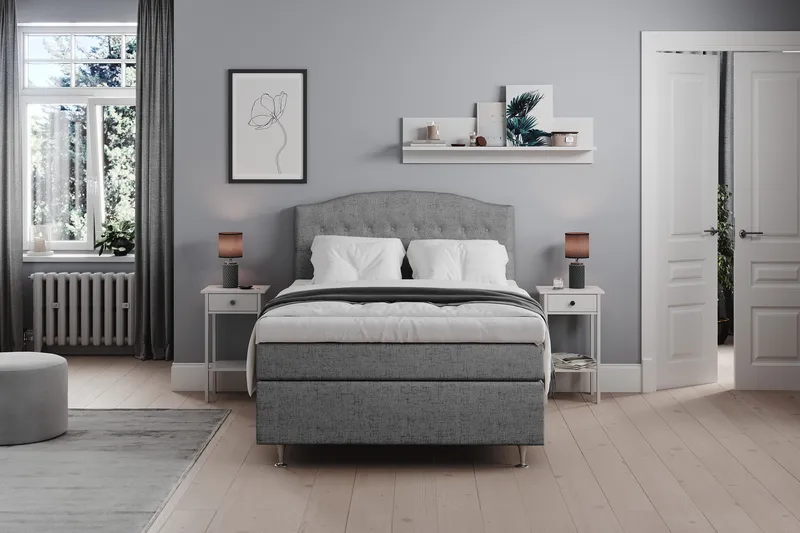Belda Sängpaket 120x200 Medium - Grå - Möbler - Säng - Komplett sängpaket