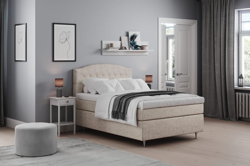Belda Sängpaket 140x200 Medium - Beige - Möbler - Säng - Komplett sängpaket