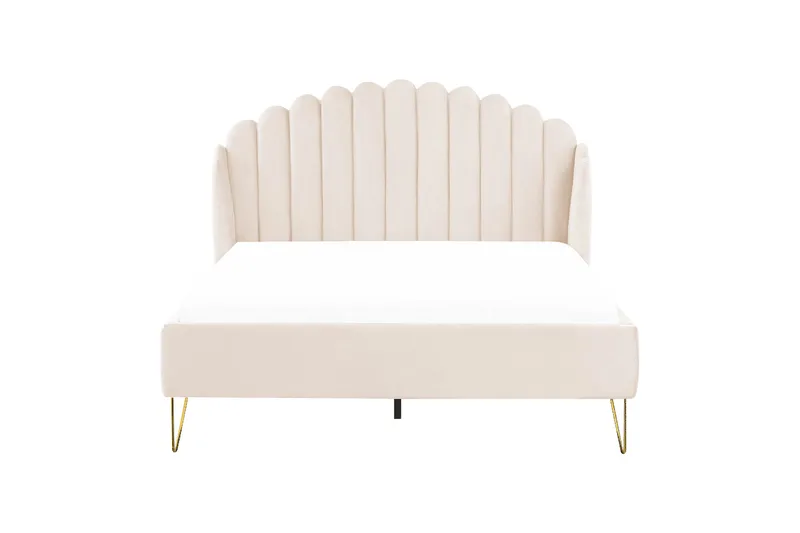 Benicio Sängram 140x200 cm - Beige/Guld - Möbler - Säng - Sängram & sängstomme