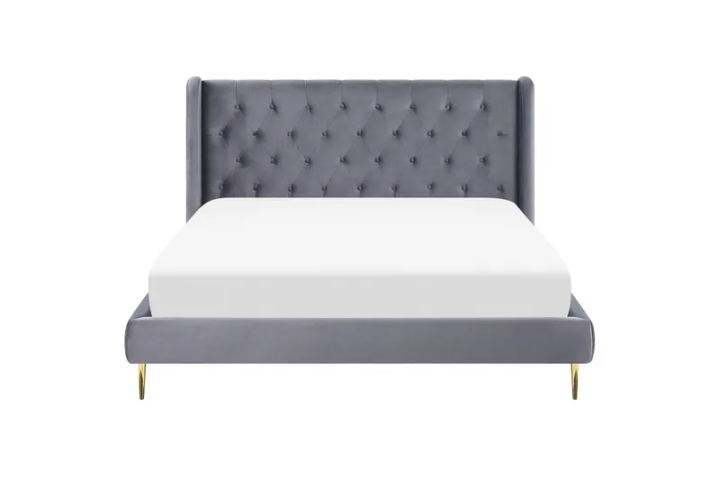 Bernie Sängram 180x200 cm - Grå/Guld - Möbler - Säng - Sängram & sängstomme