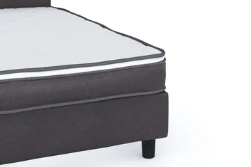 Billingen Komplett Sängpaket – Kontinentalsäng 120x200 cm i Tyg med Sänggavel + Bäddmadrass med Fasthetsgrad Medium - Grå - Möbler - Säng - Enkelsäng