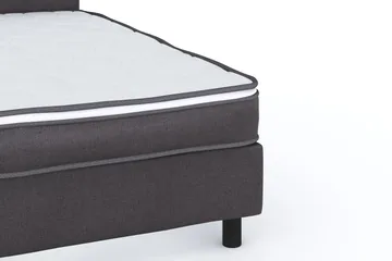 Billingen Komplett Sängpaket – Kontinentalsäng 140x200 cm i Tyg med Sänggavel + Bäddmadrass med Fasthetsgrad Medium - Grå - Möbler - Säng - Kontinentalsäng