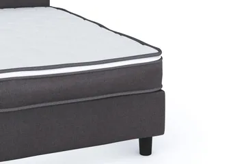 Billingen Komplett Sängpaket – Kontinentalsäng 90x200 cm i Tyg med Sänggavel + Bäddmadrass med Fasthetsgrad Medium - Grå - Möbler - Säng - Enkelsäng
