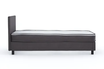 Billingen Komplett Sängpaket – Kontinentalsäng 90x200 cm i Tyg med Sänggavel + Bäddmadrass med Fasthetsgrad Medium - Grå - Möbler - Säng - Enkelsäng