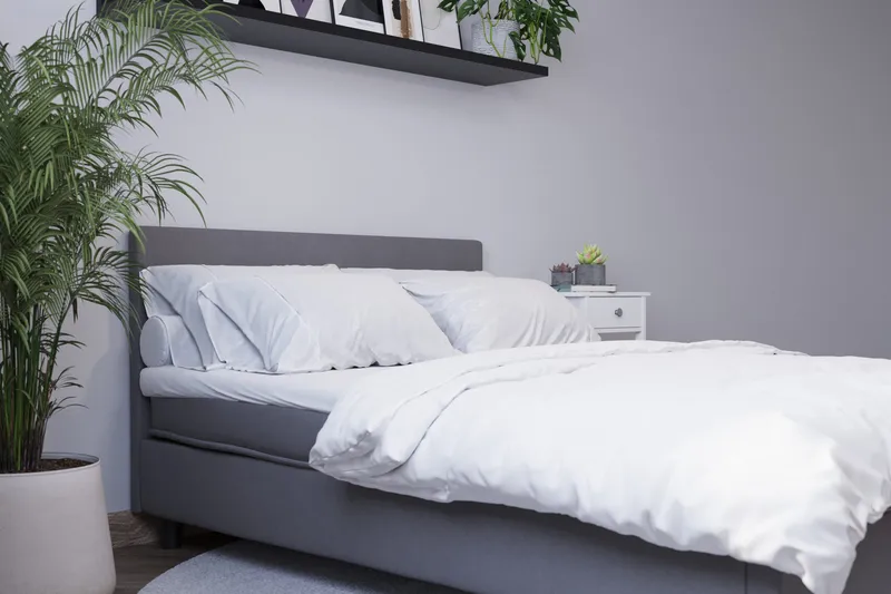 Billingen Komplett Sängpaket 120x200 cm - Grå - Möbler - Säng - Kontinentalsäng