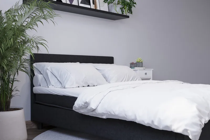 Billingen Komplett Sängpaket 120x200 cm - Svart - Möbler - Säng - Kontinentalsäng